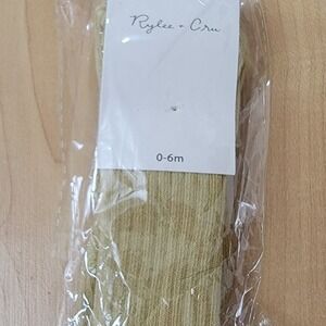 Rylee + Cru Citron Solid Ribbed Tights NWT